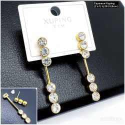 Сережки Xuping14К 10275 (2 в1) (3,8 см.)